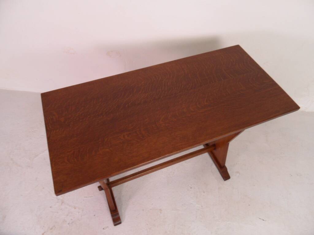 Brutalist oak sidetable  writing table