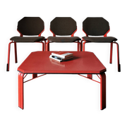 Table basse par hartmut s. engel pour fröscher, circa 1980.