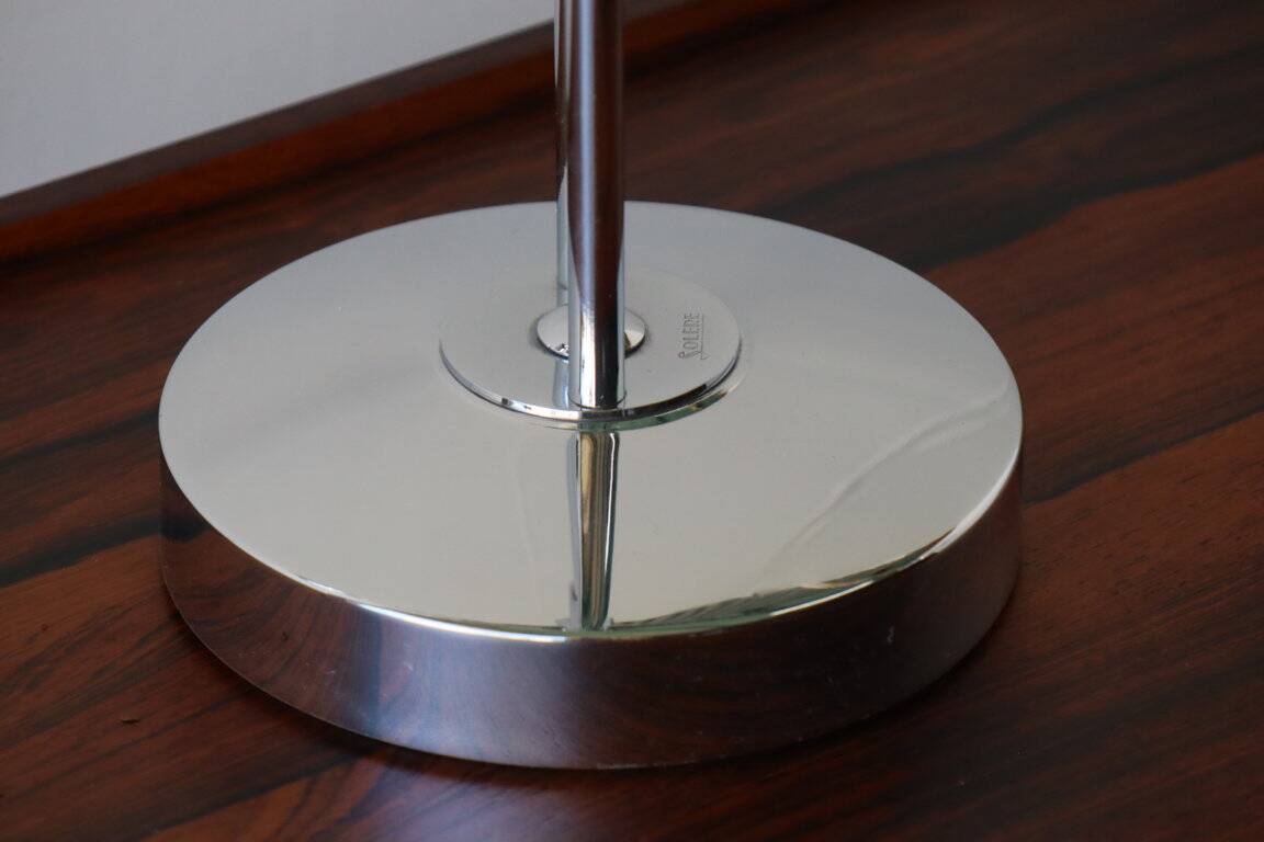 Solere Paris desk lamp with chrome metal pendulum, 1980s