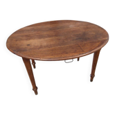Table ronde ancienne en bois à abattants
