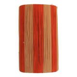 Orange and natural striped raffia wall light