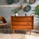 Vintage oak dresser 3 drawers