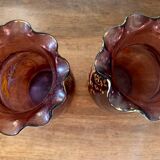 Vases verre émaillé