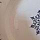 Saint Amand Primax flat plates, blue ironstone with Arabesque decoration.