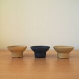 1960S-1970S Set Of 3 Zweitse Landheer For Cor Unum Ceramic Candle Holders