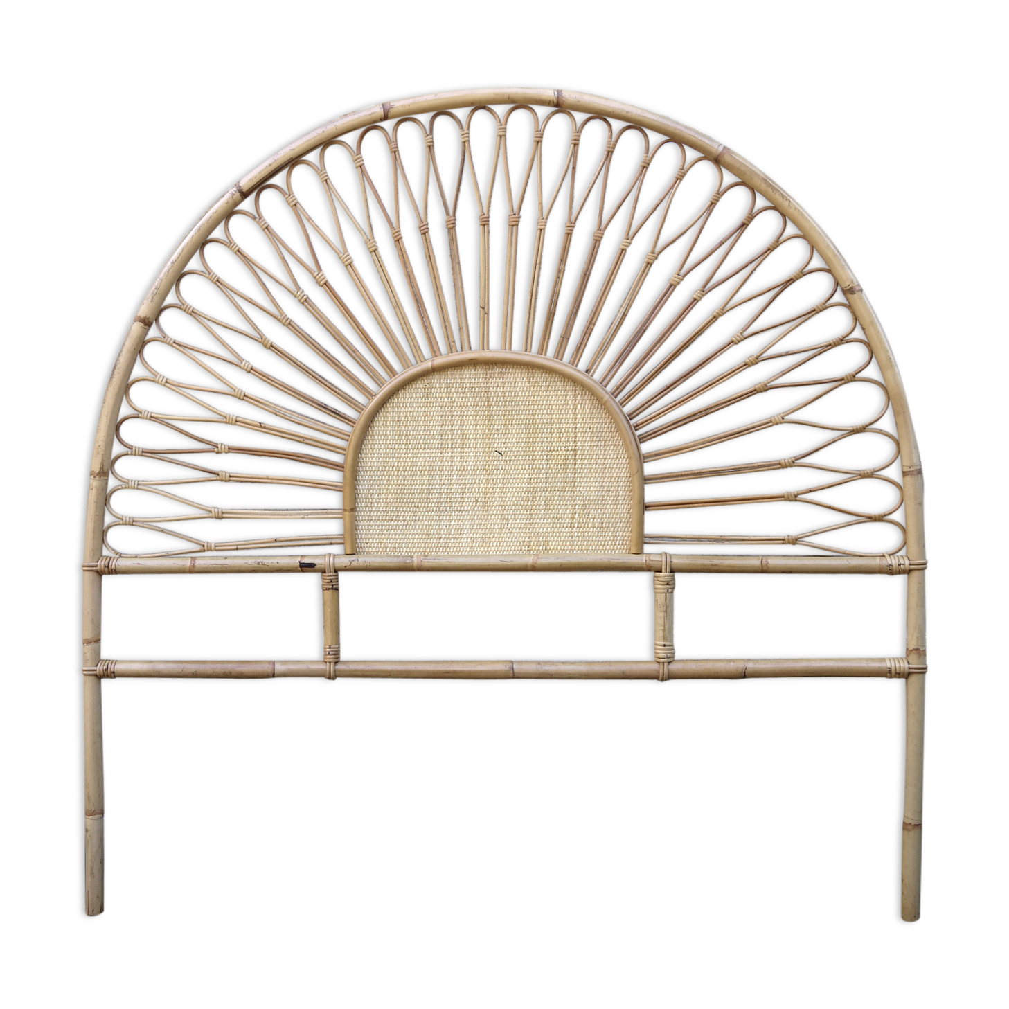 Headboard rattan and caning 2 people