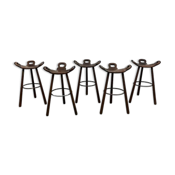 Vintage Spanish barstools brutalism Marbella
