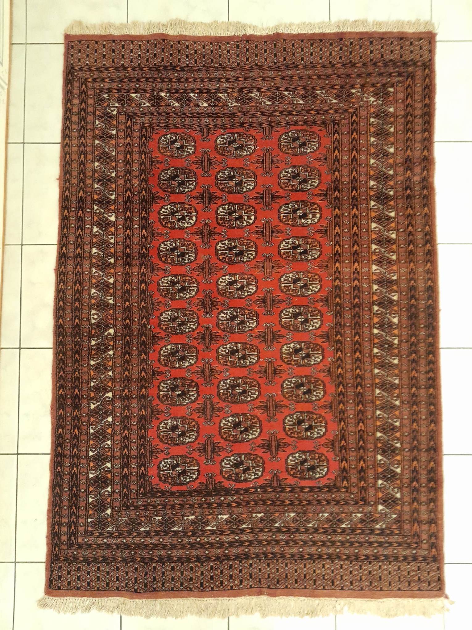 Handmade Bukhara carpet 181x125cm
