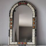 Miroir ethnique en os et pierre