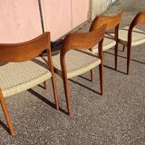 4 chairs série 71 by Niels Otto Moller for j l moller
