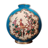 Ball vase in Longwy enamels