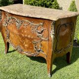 Commode marqueterie & bronze style Louis XV