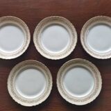 5 "Valence" flat plates from Moulin des Loups