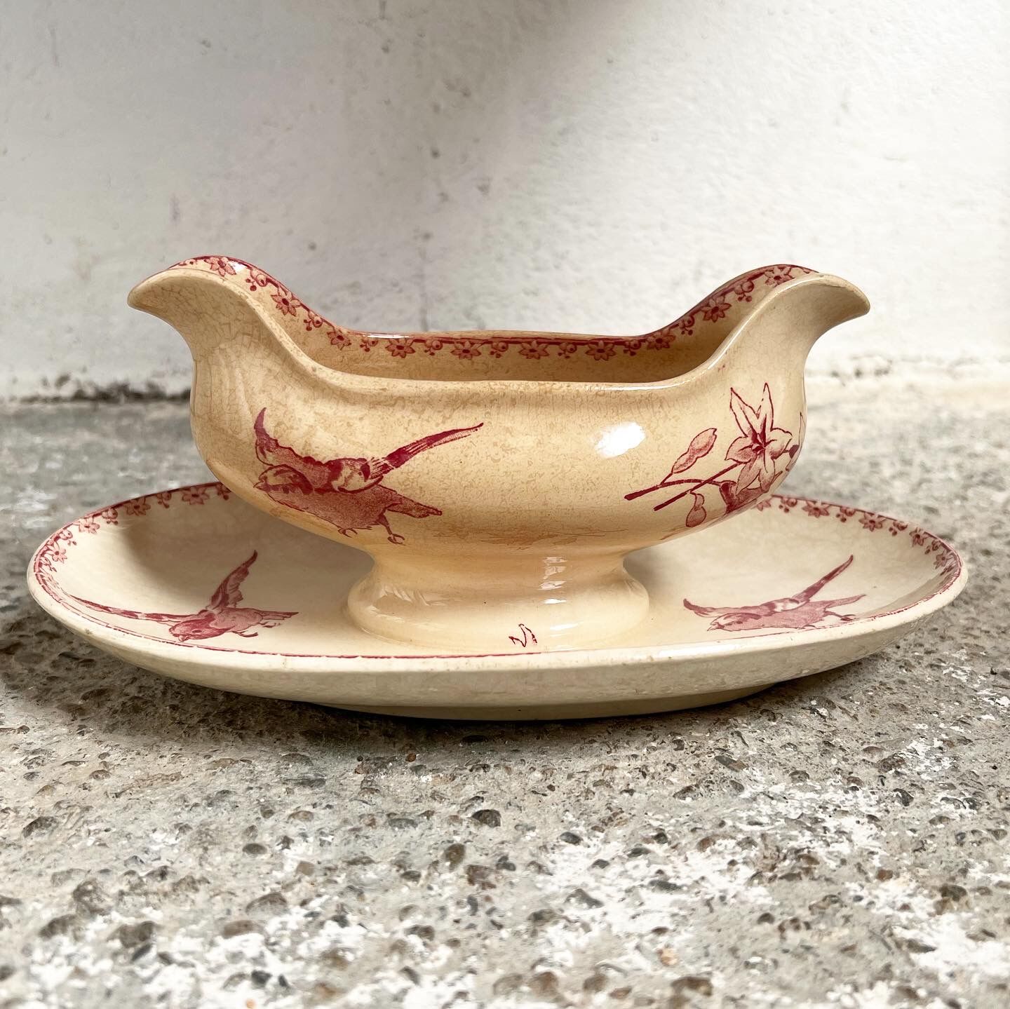 Saucière birds model Favori Sarreguemines & Digoin