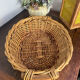 Wicker basket with wooden handles