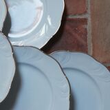White and gold porcelain plates
