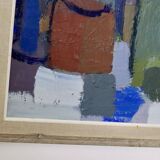Mid-century original swedish oil on canvas "still life" by gösta falck