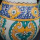 Vase pot with two handles in Moroccan ceramic signed Fes Moroccan