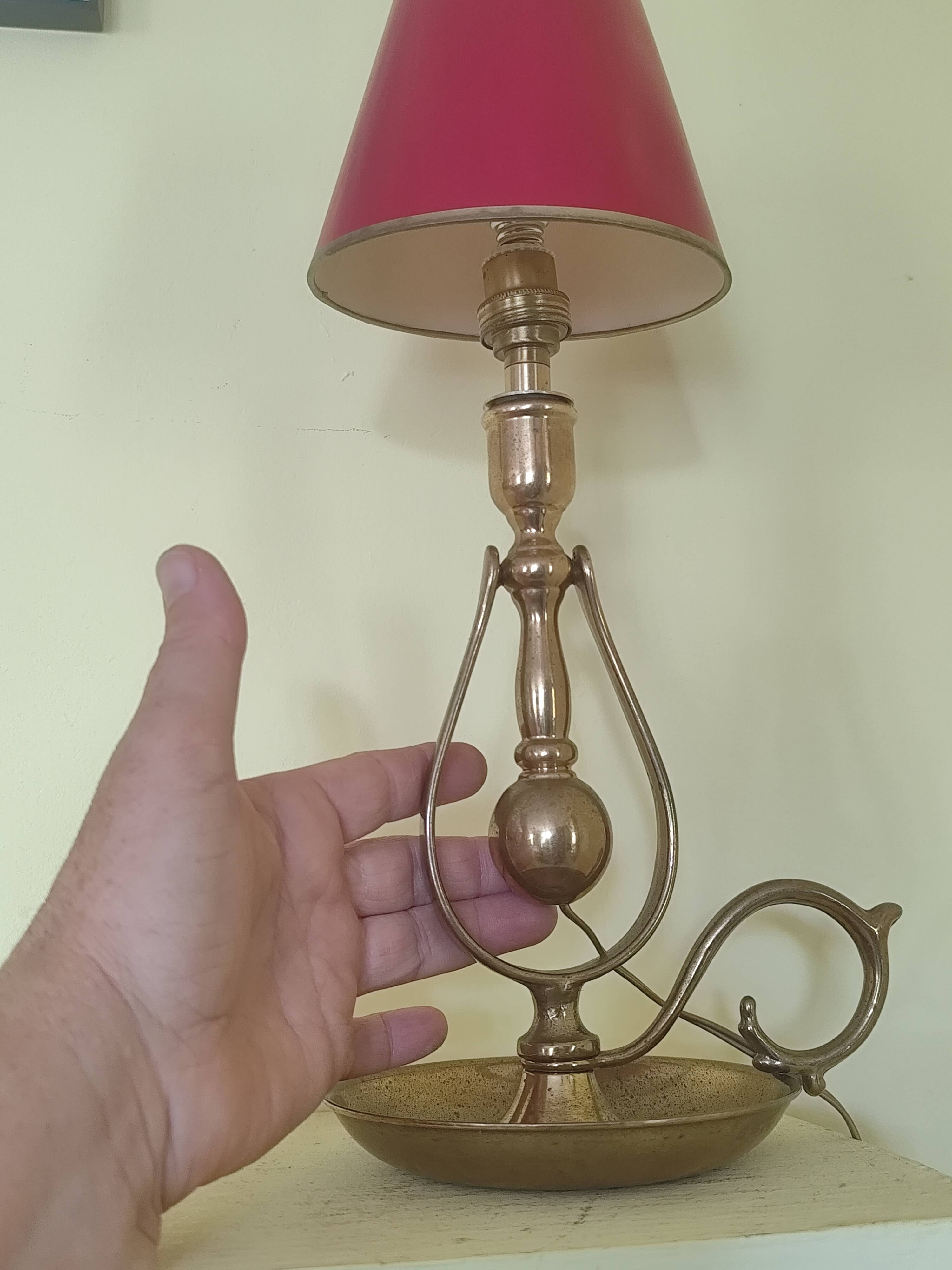 Marine lamp in bronze and brass - bronze swing lamp