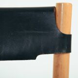 Ibisco hideleather beech stick chairs, Italy 1970, set of 2