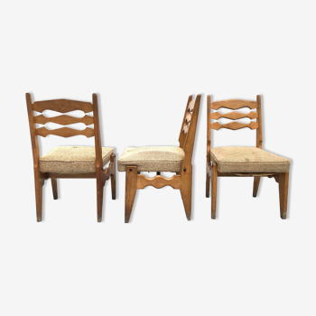 Set of 3 chairs of Guillerme and Chambron