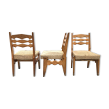 Set of 3 chairs of Guillerme and Chambron