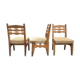 Ensemble de 3 chaises de Guillerme et Chambron