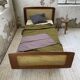 Roset SNA teak and cane bed, 1 person
