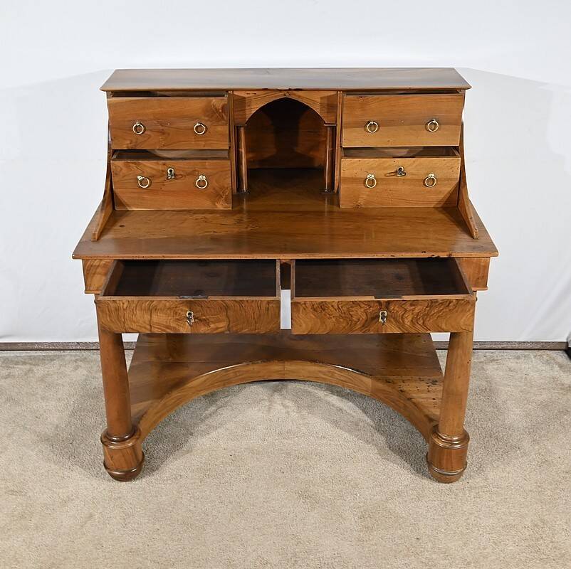 Rare Property Desk, in Walnut, Empire Period – Early 19th Century