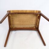 Papercord Stool In Teak By Sigfred Omann Made By Ølholm Møbelfabrik From 1960s