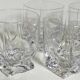Five vintage crystal whiskey glasses