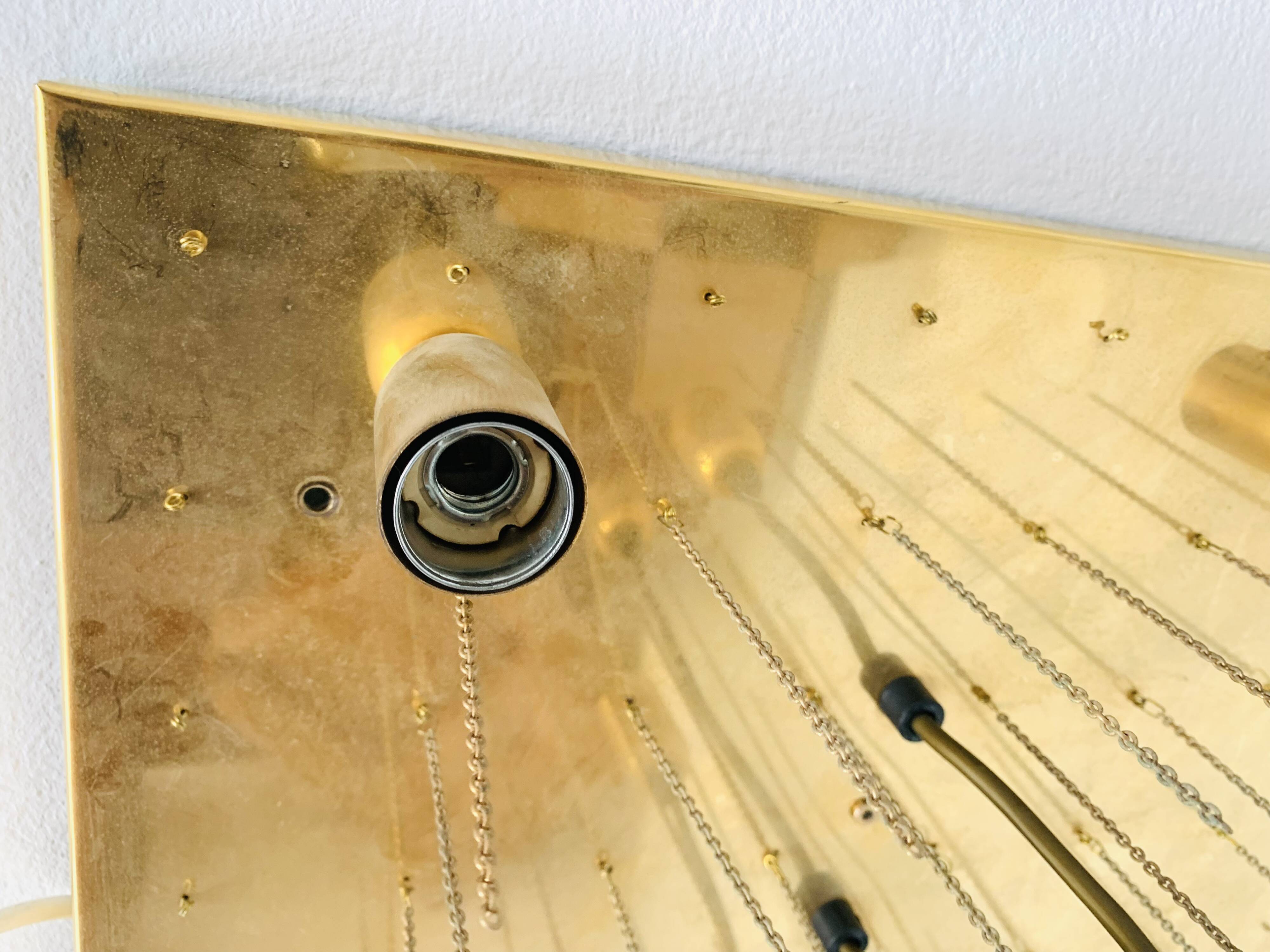 Chandelier en verre Flush par Ernest Palme
