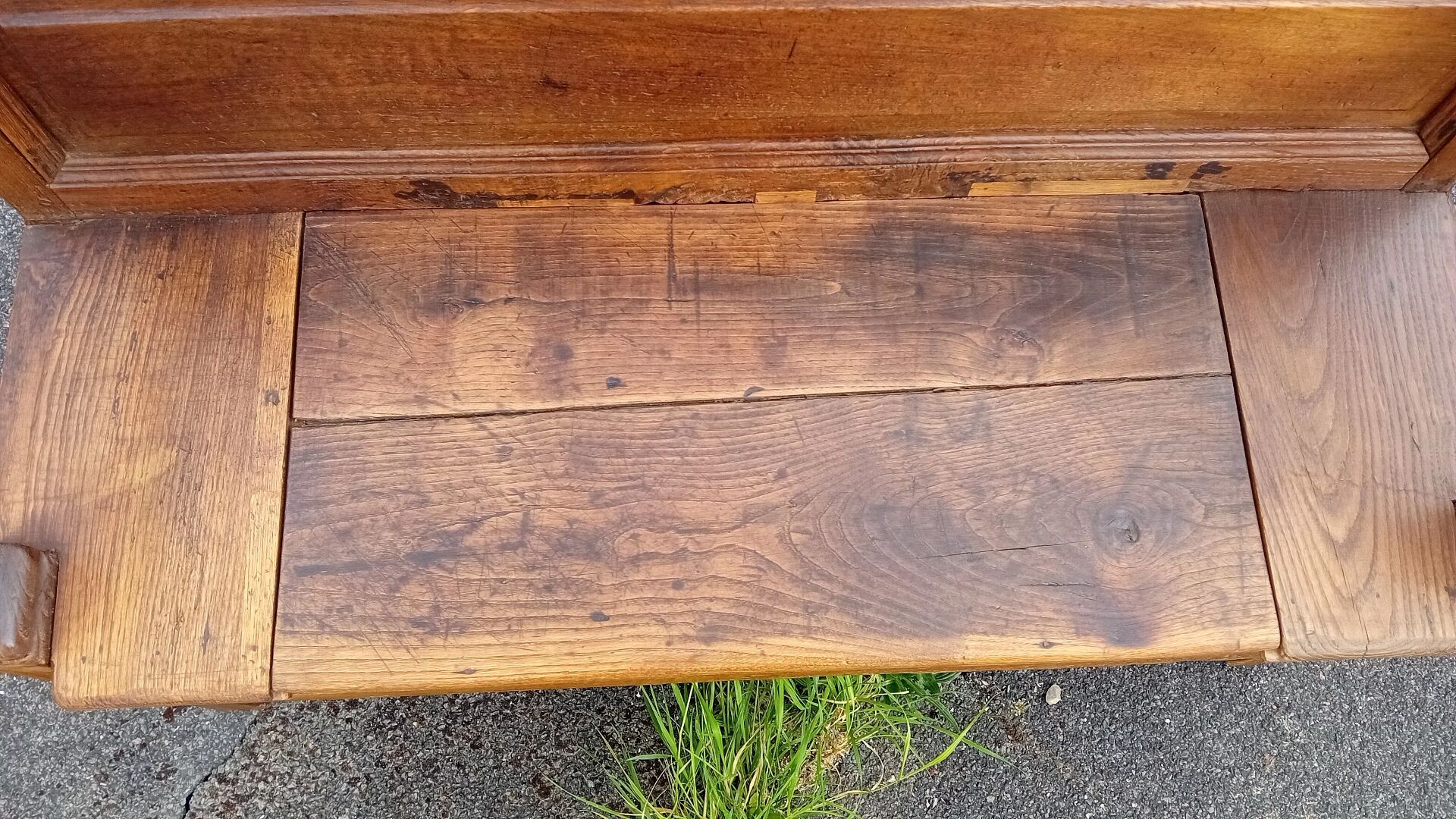 Coffre banc en chêne XIX ieme