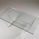 Plexiglas and glass coffee table "Les invisibles du marais", France 1980s