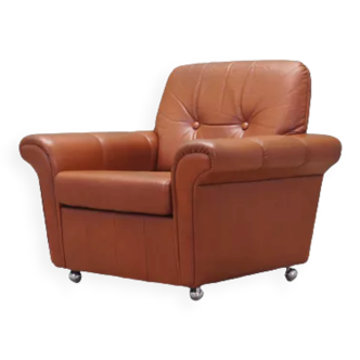 Leather armchair, Danish design, 60's, Denmark