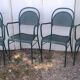 lot de 4 fauteuils de jardin en métal perforé