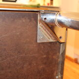 Table from the 70's formica in white and stainless steel