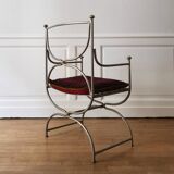 Curule armchair, Maison Jansen, 1970