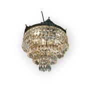 Bronze and Crystal Ceiling Light