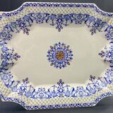 Very large Gien earthenware dish, Rouen decor