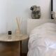 Table d’appoint en travertin table de chevet ronde travertin