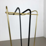 Original midcentury metal brass umbrella stand, Germany, 1950s