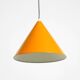 Original 1970s orange metal pendant lamp by Louis Poulsen model Billiard
