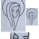 metal wall decoration modernist saint 1960s