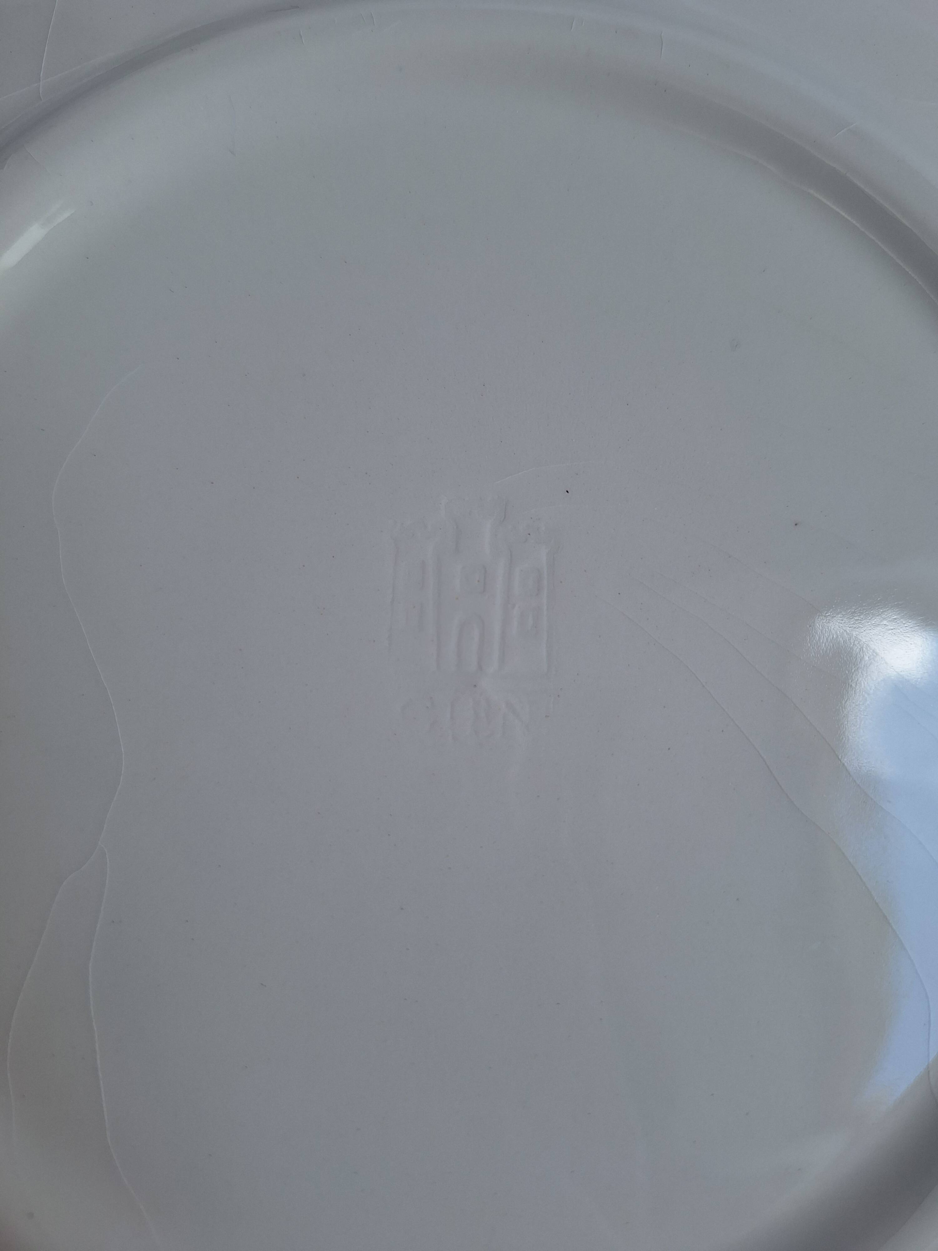 Vintage blue green dinner plates