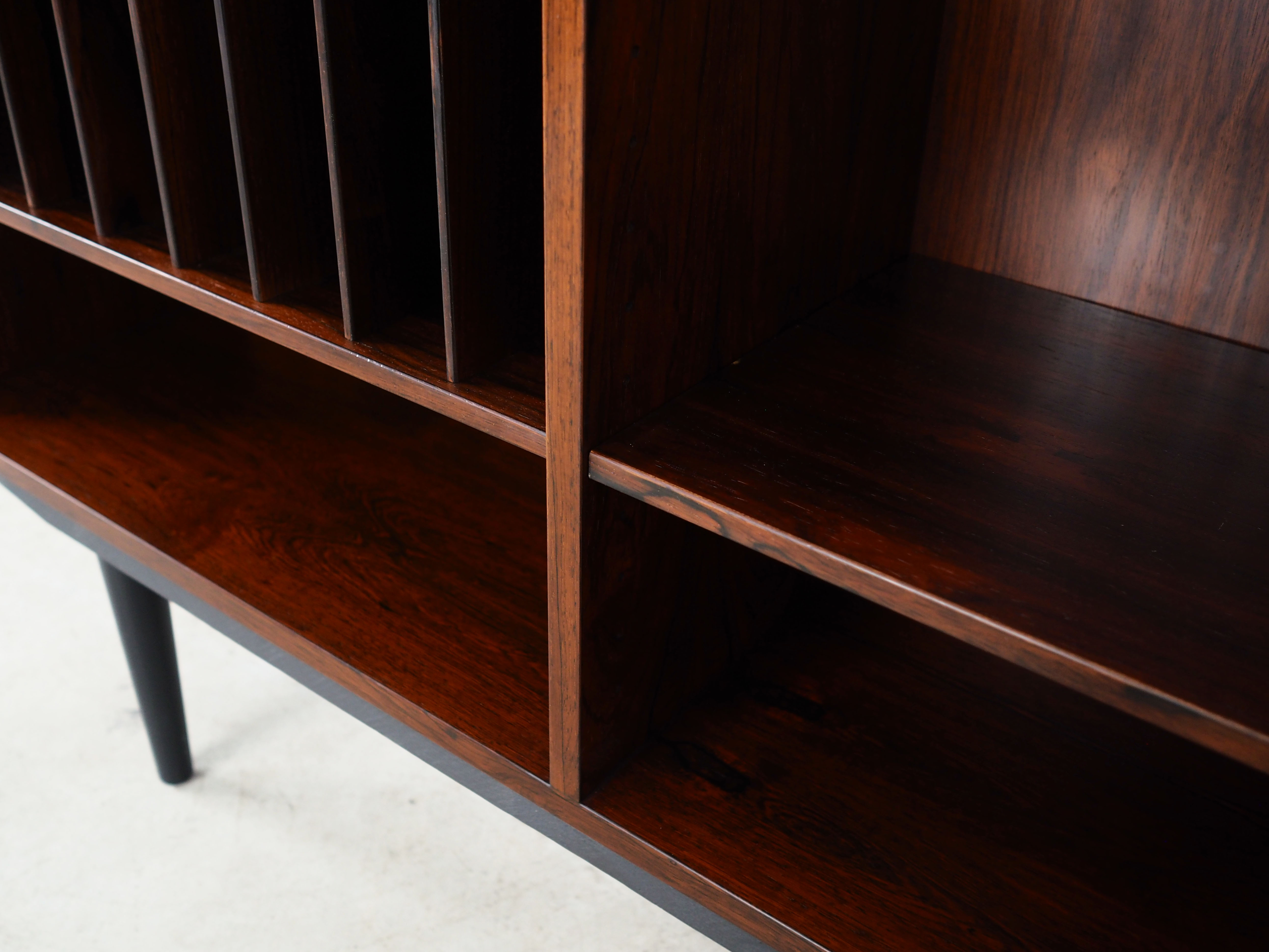 Rosewood bookcase, Danish design, 1970s, manufactured by Omann Jun
