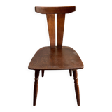 Brutalist chair in dark wood