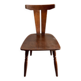 Brutalist chair in dark wood
