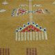 Yellow in 105x65cm wool Kilim rug