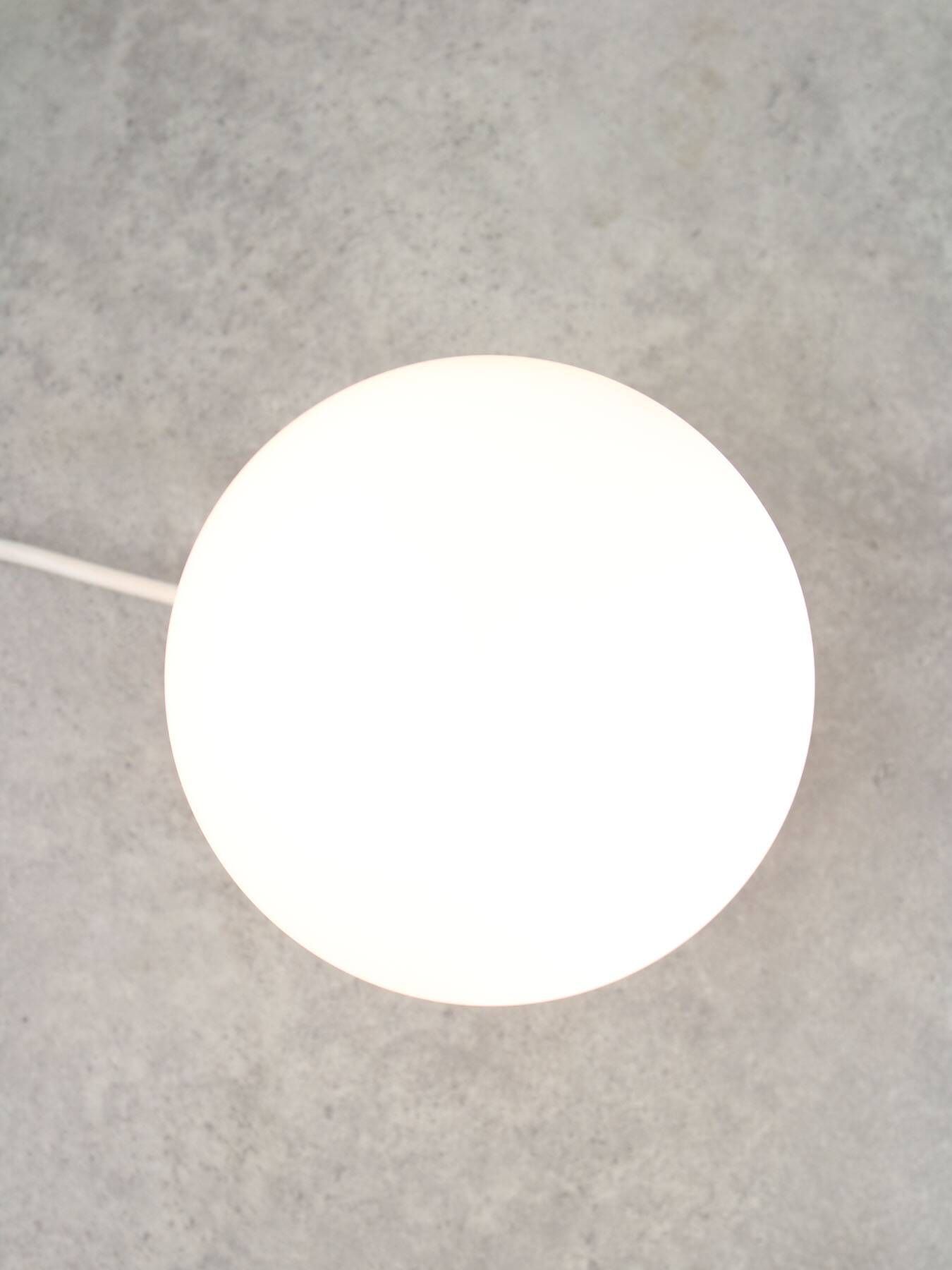 Lampe de table vintage orange en métal et opaline, italie, années 70